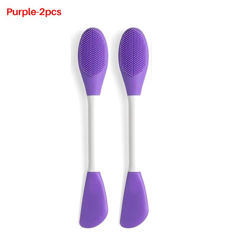 8/2pcs Double-Ended Silicone Face Mask Brush Reusable Soft Facial Masks Applicator Massage Spatula for Cream Skincare Supplies