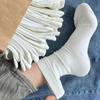 Women Socks Mid-tube Anti-freeze Non-Slip Bottoms Winter Simple Casual Solid Color Sports Socks Daily Wear
