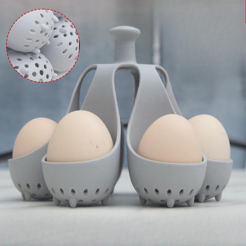 6 Pack Silicone Egg Boiler Cups For Steaming Hard Boiled Eggs Kitchen Cooking Tools And Gadgets For Home Baking KTY