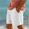 Men's Shorts Pocket Drawstring Elastic Waist Comfortable Breathable Beach Shorts Holiday Linen Fashion Shorts