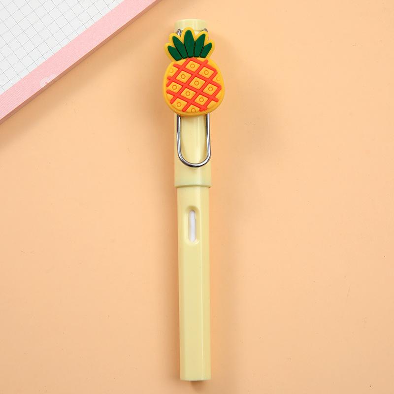 Cartoon Infinity Pencil with Fruits Animal Decoration Eternal Pencil for Kids Charming Stationery Kawaii School Supplies