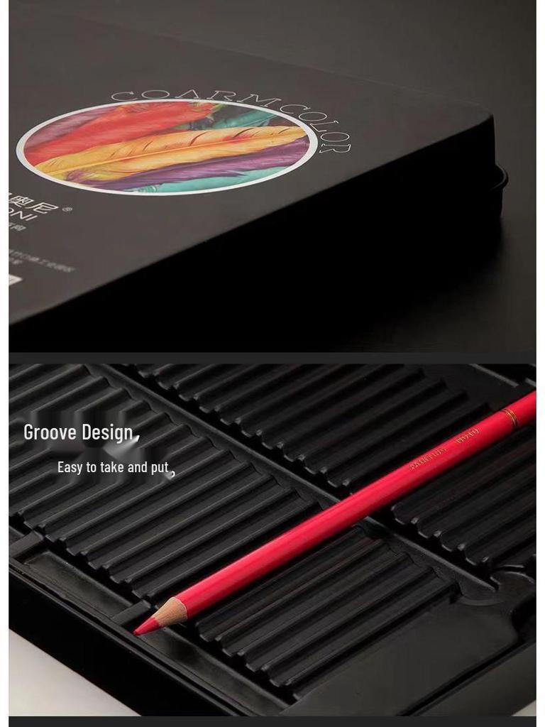 NeoNio Professional Water-Soluble Oil-Based Colored Pencils Set, 100 & 120 Colors in Iron Box for Hand-Painting