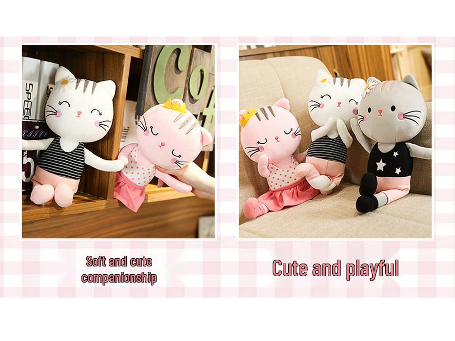 Yoga Cat Plush Toy: Cute Kitten Rag Doll for Children's Gift or Claw Machine Activity