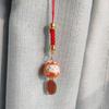 Cartoon Maneki Neko Pendant Car Keyring Phone Strap Ornaments Fashion Lucky Cat Keychain  Gifts