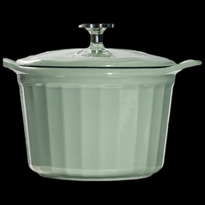 Three Head Eagle Cast Iron Enamel Soup Pot