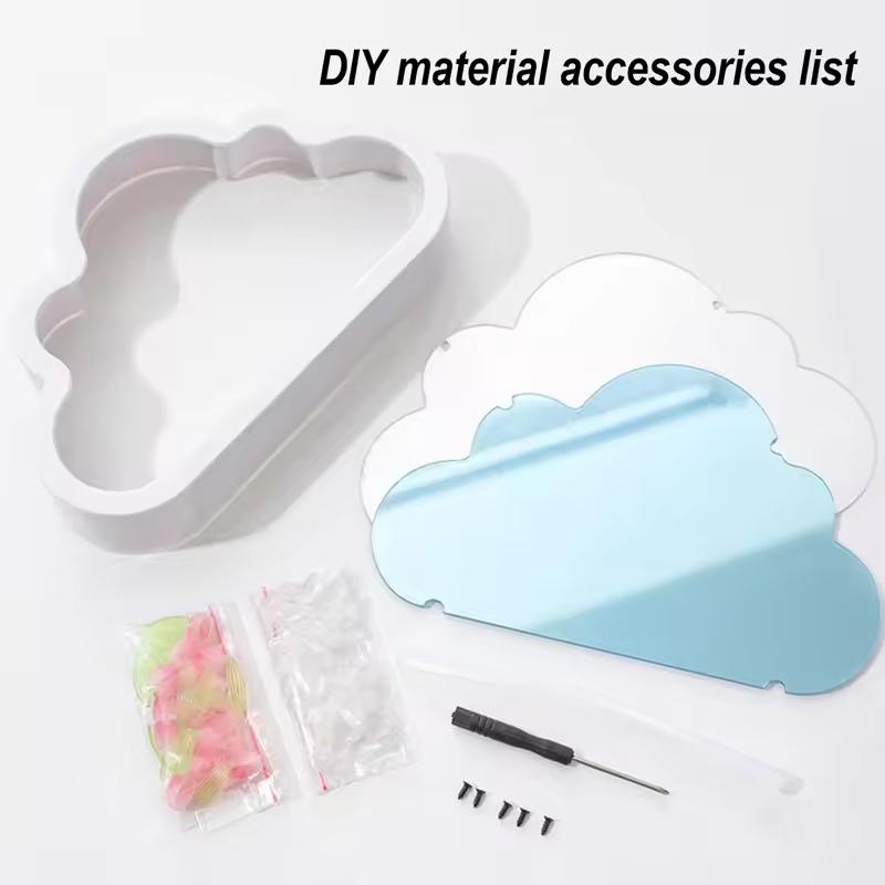 New DIY Creative Tulip Flower Mirror Cloud Three-Dimensional Small Night Lamp Material Package For Bestie Girlfriend Couple Gift