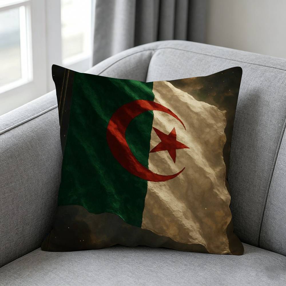 Algeria Flagg Pillow Cover Gift High Definition Digital printingSurprise Vivid Pattern Household