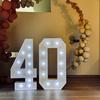 2 Stück DIY 73cm Digitales Licht mit Weißem Licht 3D KT-Platte Digitales Modell Geburtstag, Jubiläumsparty Dekoration, 18 Jahre, 20 Jahre