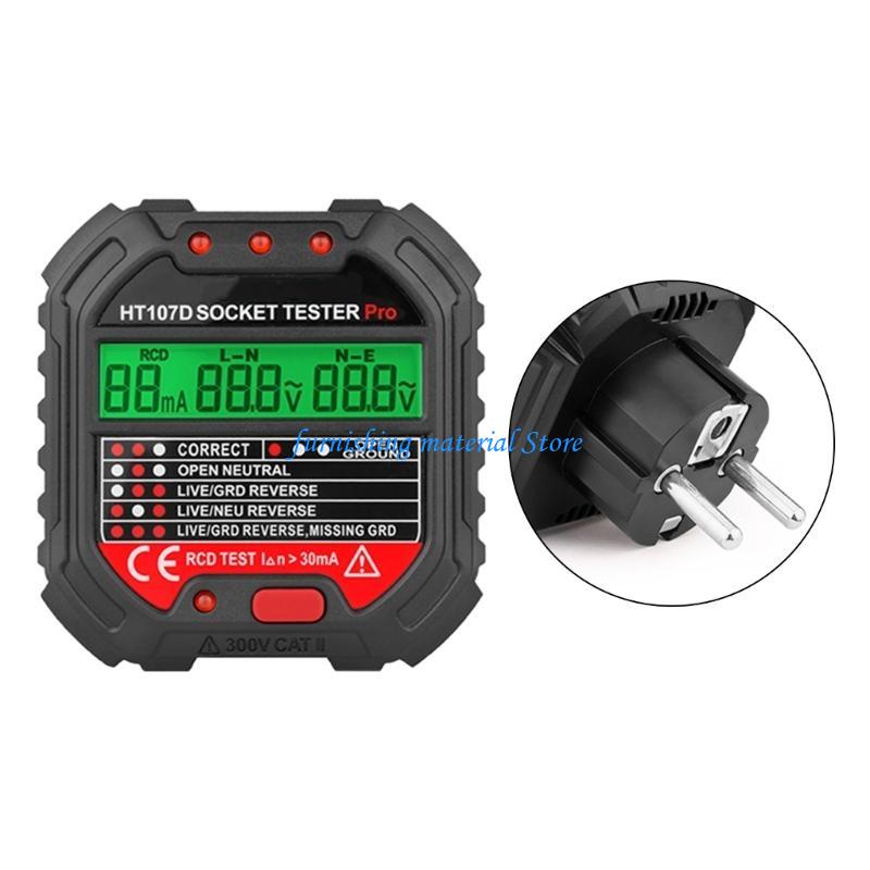 Y5GD Digital Display Outlet Tester Receptacle Tester 90-250V Electrical Outlet Tester