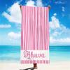 Personalized Girls Beach Towel With Name Custom Beach Towels Striped Pool Towel with Logo Text For Wholesale Beach Accessories