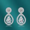 BELLA BOX Luxus Frauen Wasser Tropfen Hohl Ohrringe Birnenförmige Ohrringe Hochzeit Verlobung Party Geschenk