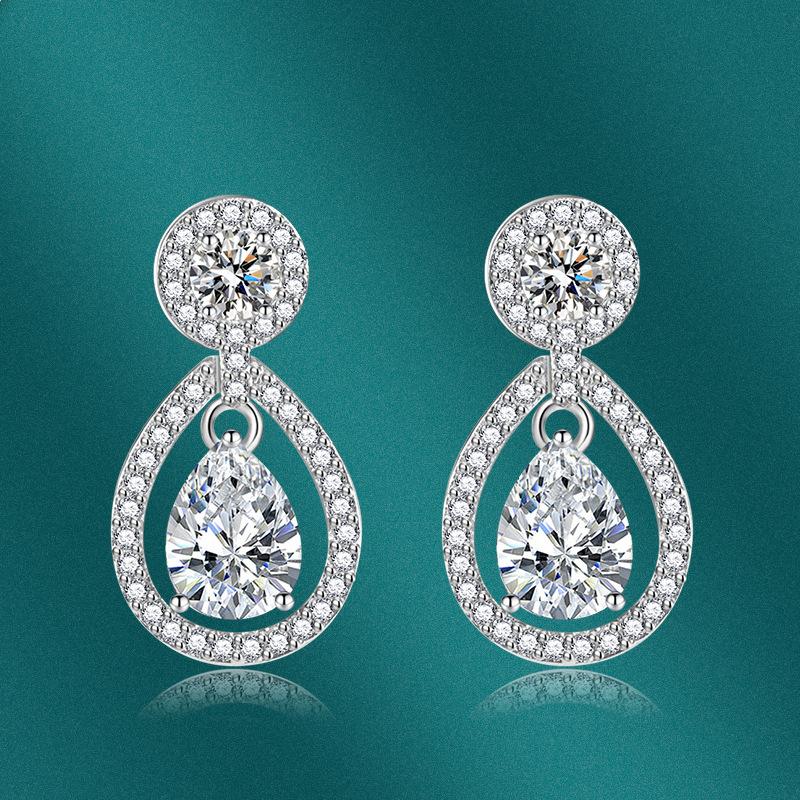 

Серьги SACE GEMS, серьги-капли для женщин, подарки на свадьбу белый