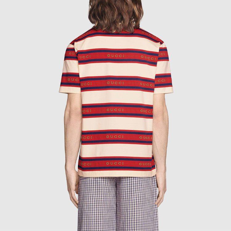 Gucci Polo Shirt Men's Red White Stripes 645258-XJC6I-9209