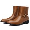 Men's Boots Designer Chelsea Boots Luxury High Quality Men Cowboy Boots Black Brown Zip Wedding Office Dress Shoes