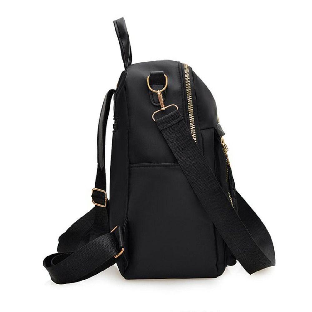 Multi-functional Solid Color Shoulder Bag Oxford Cloth Retro Backpack Simple Luxury Backpack  Lady