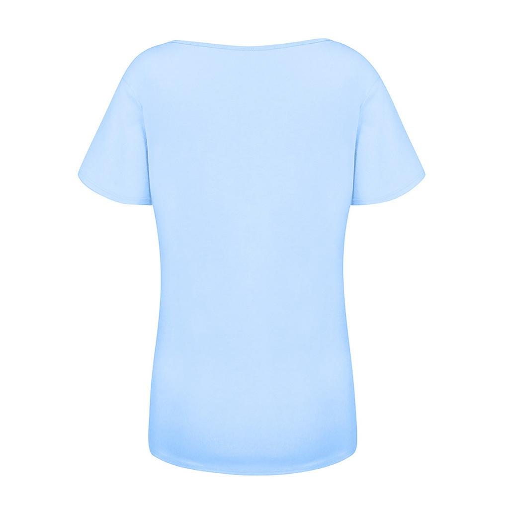 Women Summer Tops Loose Giraffe Soft Causal Short Sleeve T-shirt Top Blouse