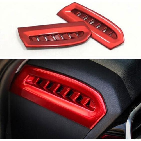For Toyota Camry 2018- Console AC L&R Glossy Red 2PCS Air Outlet Vent Trim