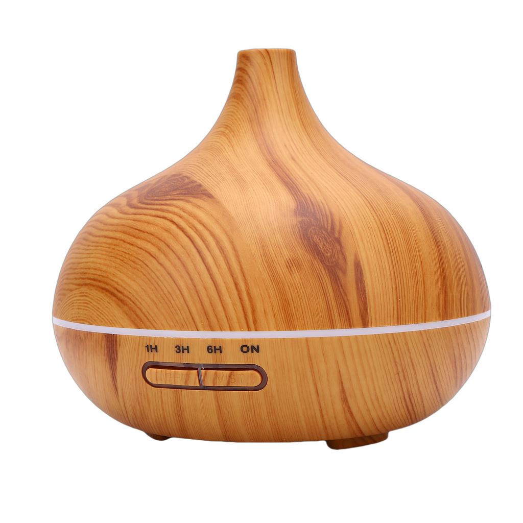 550ml Aromatherapy Diffuser Humidifier Silent Wood Grain USB Plug In Humidifier with Remote Control