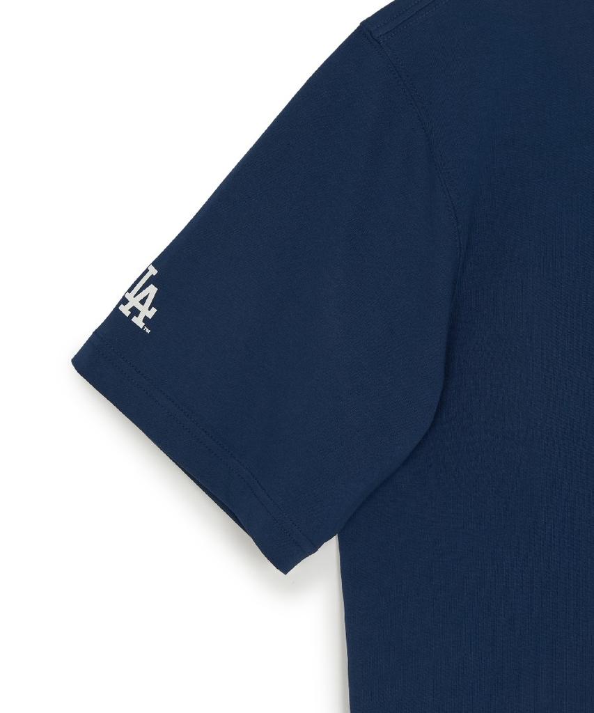 Emelbi Basic Lace Mega Logo Oversized Short Sleeve T-Shirt La (D.Navy)