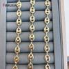 14K Gold Plated Alloy Metal Thick Punk Chain For Jewelry,Chunky Heavy Cable Link Chain for DIY Necklace Bracelet Making Findings