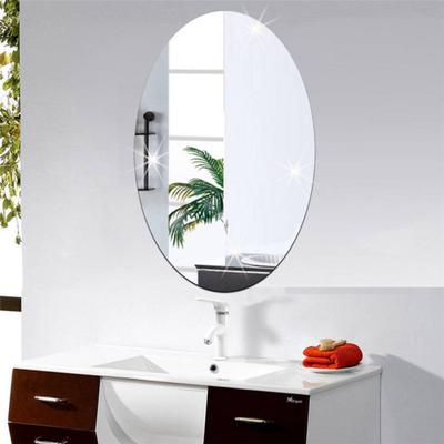 Hot! Oval Mirror Wall Stickers Hd Acrylic Waterproof Self-adhesive Wallpaper For Home Wall Decoration