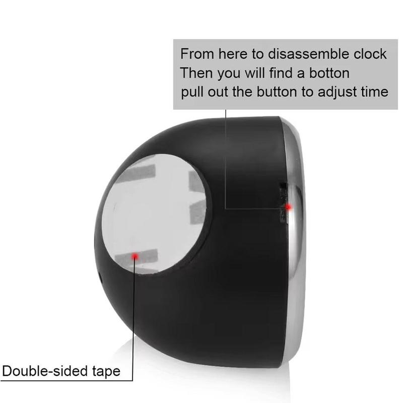 Mini Automobile Display Clock Car Accessory Auto Watch Thermometer Hygrometer Gauge Ornament - Dashboard Decoration