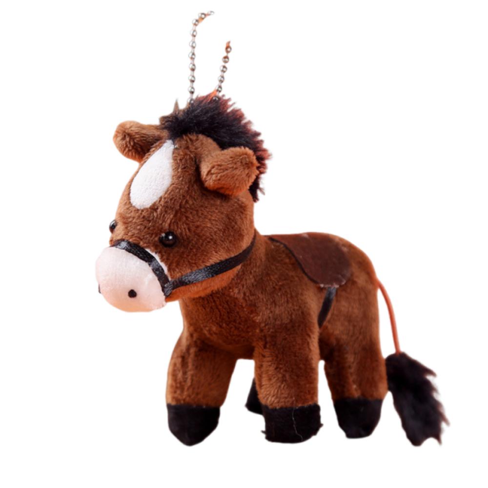 Pendant Stuffed Animal Horse 12cm Plush Horse Cute Bag Charm  Charm