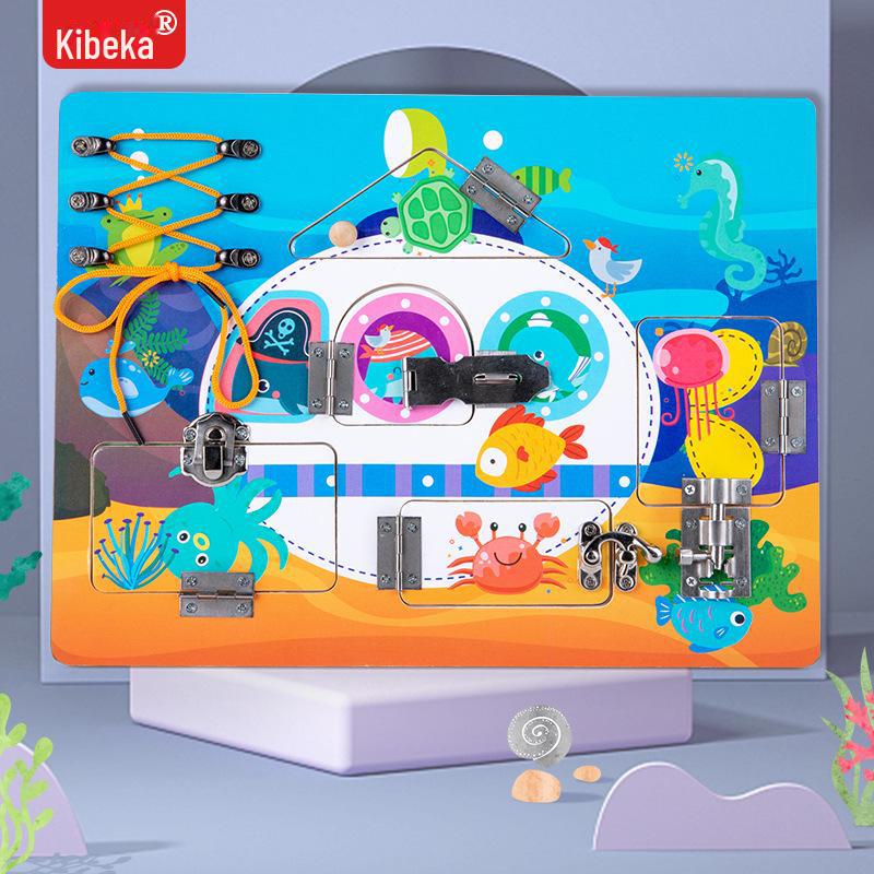 Children's Montessori Busy Block: Multifunctional Early Education Logic Training Board