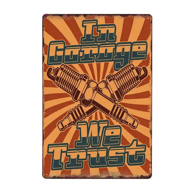 

ГАРАЖ С ПОЛНЫМ ОБСЛУЖИВАНИЕМ, винтажные металлические знаки, гараж, ретро постер, бар, Настенный декор, доска, живопись, искусство 20x30 см 20x30cm