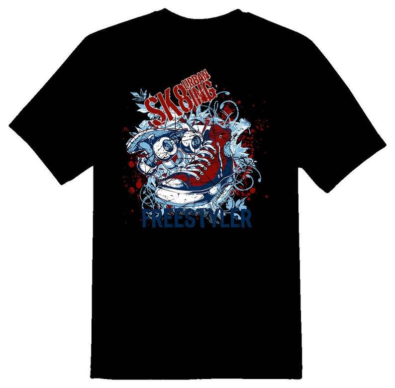 Urban sk8ing freestyler black tee 150