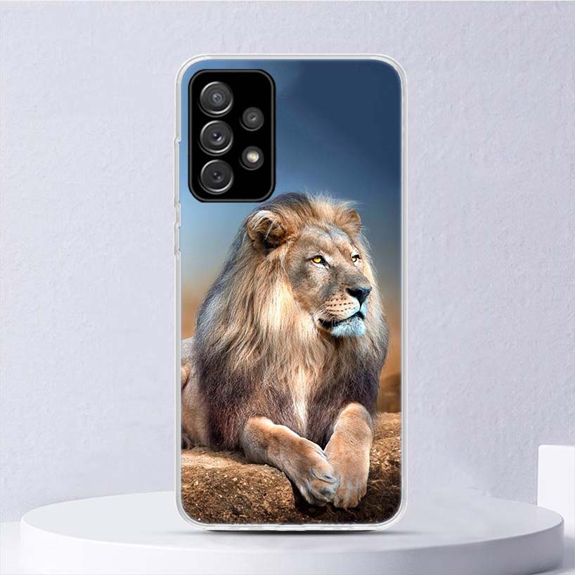 Lion Alpha Male Cub Soft Case For Samsung Galaxy A15 A14 A13 A12 A55 A54 A53 A52 Phone Cover A35 A32 A33 A25 A23 A22 A05S A04S G