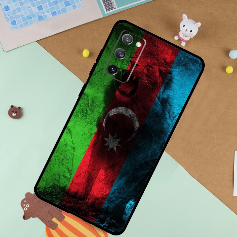 Azerbaijan Flag Soft Case For Samsung Galaxy S25 Ultra S9 S10 S20 FE S21 S22 S23 Plus S24 Ultra Funda Cover
