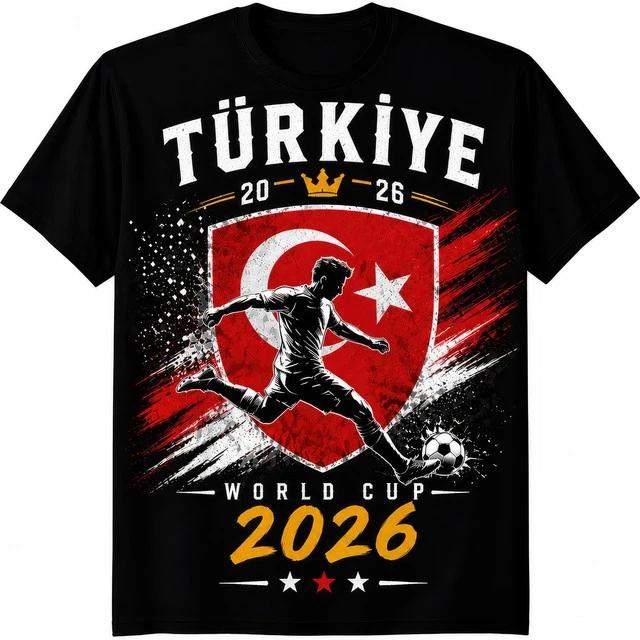 Turkey 2026 World Cup Football Fan T Shirt Unisexs Unisexs Kids S