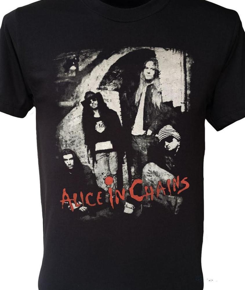 

Alice In Chains Poster Men T-shirt Black Cotton All Sizes S to 5XL Unisex T-Shirt XXXXL