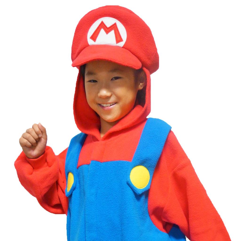 SAZAC Super Mario Fleece Kigurumi for Kids, 130cm