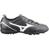 Mizuno Potrero Wide Jr. Round Toe Lace-Up Non-Slip Shock Absorbing Durable Low-Top Kids Soccer Shoes Kids Soccer Shoes Black White P1GE189301
