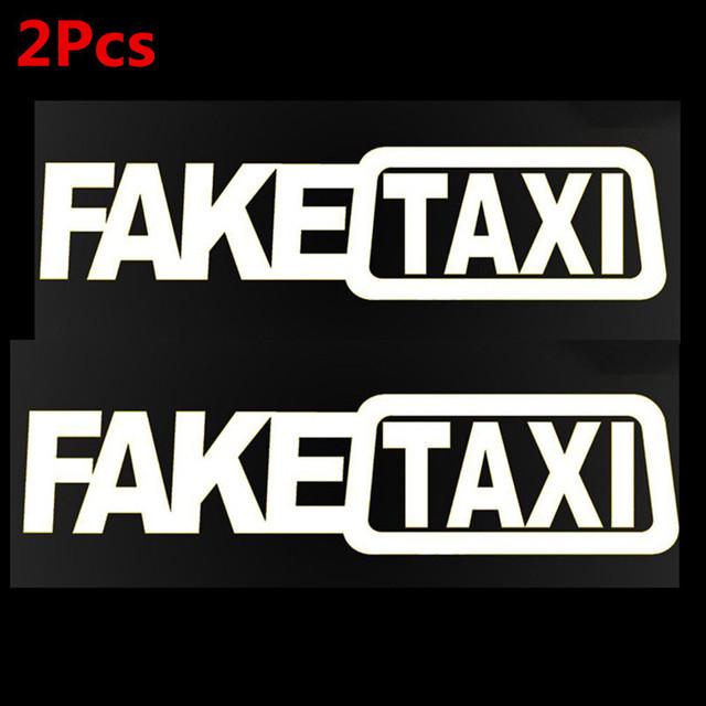 Universal FAKE TAXI Car Auto Sticker Decal Emblem Self Adhesive Vinyl For Car Funny Car Sticker