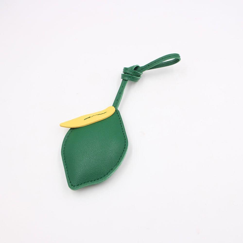 PU Leather PU Leather Hanger Fruit Bag Pendant Lovely Lemon Keychain  Bag Ornament