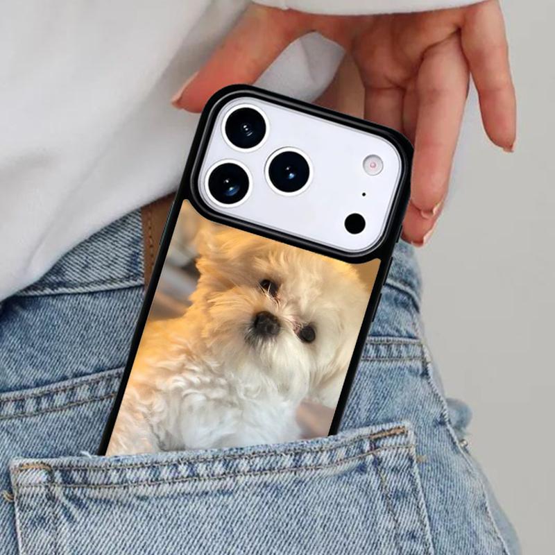 Maltese Dog Puppy Cute Phone Case for iPhone 17ProMax 12 13 14 15 16e 17 Pro Max Plus Air Cover