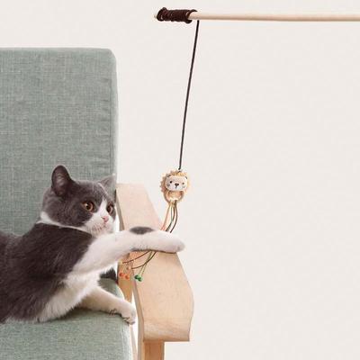 1pc-Interactive Cat Wand with Bells, Cartoon Animals, and Wands - Providing Exercise and Playtime Fun for Your Cat-random Color
