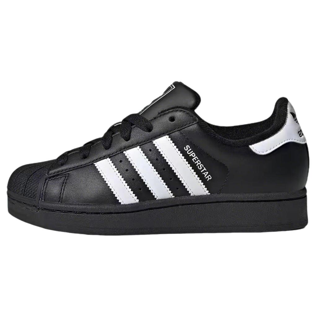 Adidas Originals Superstar 2 Abrasion Resistant Low top Skateboard Shoes Women's Black JH9977(Team537-)