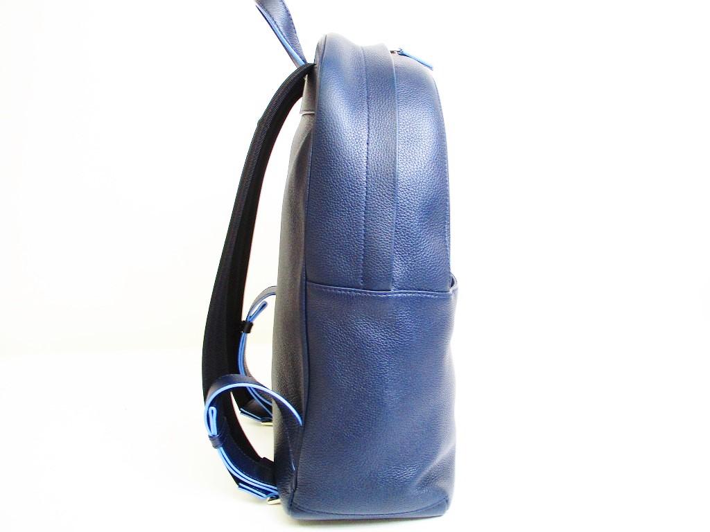 Authentic Dior Homme Carf Leather Navy Blue&Light Blue Backpack #6872 Seller refurbished