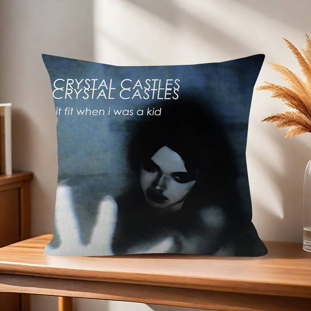 Cushion Cover Car Throw Pillow Case For Sofa Car Christmas Gift Anime Crystal Castles Band
