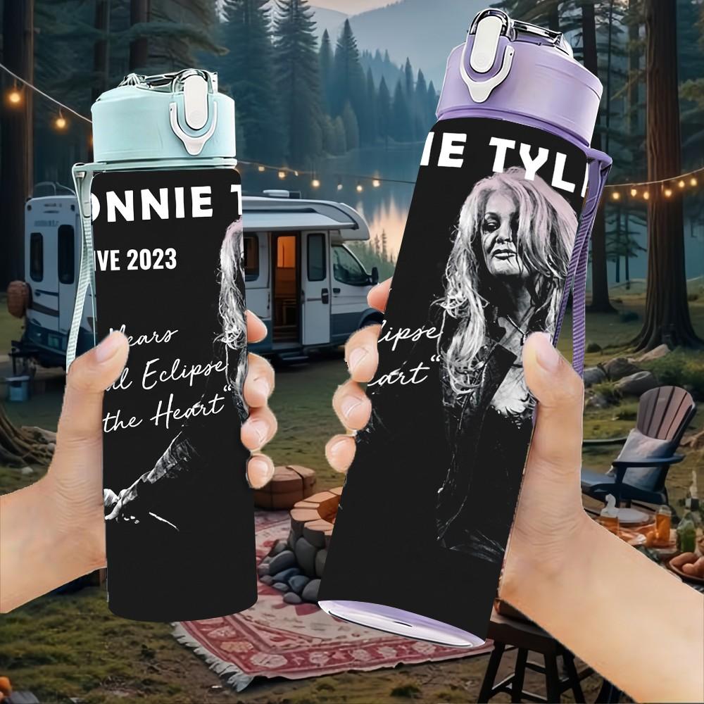1PC Ronnie Wood 750ml Sports Water Bottle Leakproof Straw Lid Outdoor Office Home