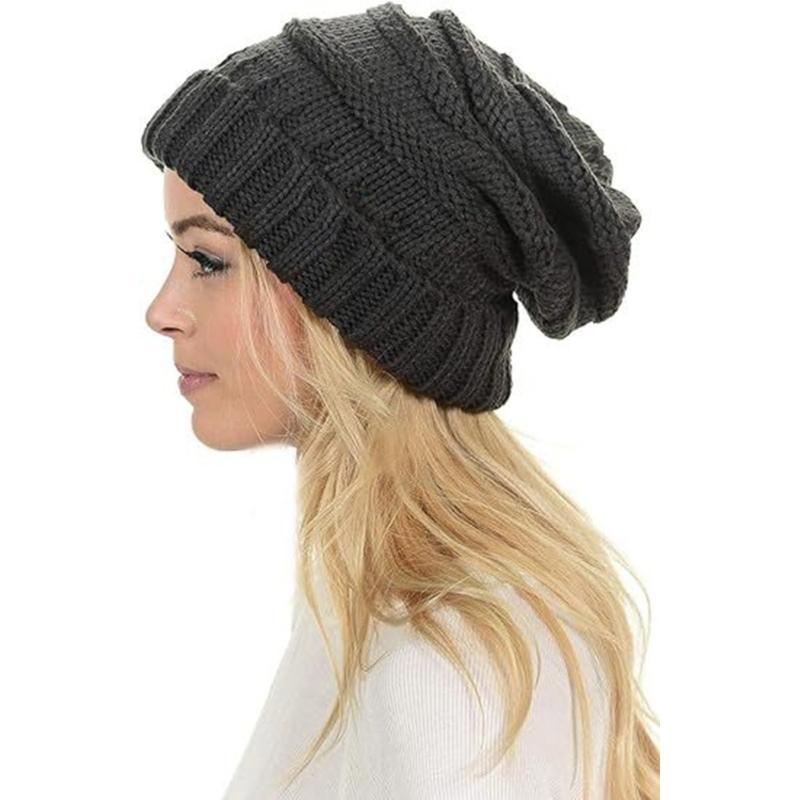 Knitted Acrylic Beanies Hat for Men Women Winter Hats for Women Warm Beanies Soft Cable Knit Beanies Outdoor Activity