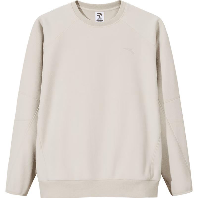ANTA Men's Fleece-Lined Round Neck Sweatshirt