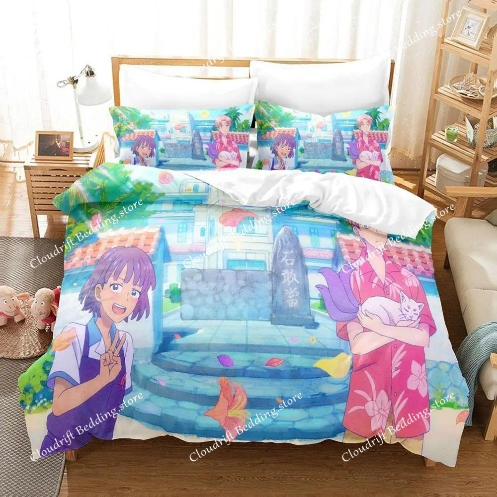 3d Printing Anime Deji Meets Girl Bedding Set Cartoon Anime Adult Kid Bedroom Duvet Cover Sets 3D Kawaii Girls