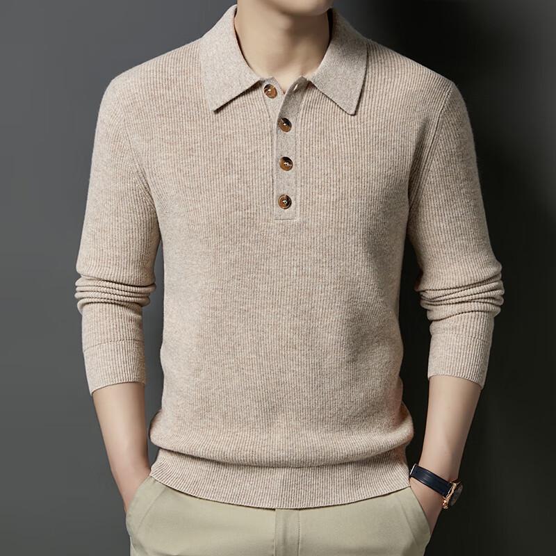 

Мужской свитер-поло Yiliteng из 100% шерсти YTMTST6597 3XL