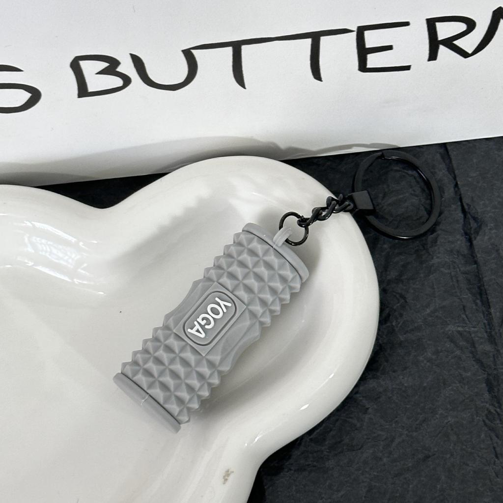 Miu Series Dumbbell Plate Keychain: Trendy Fitness Accessory & Sports Jewelry Gift