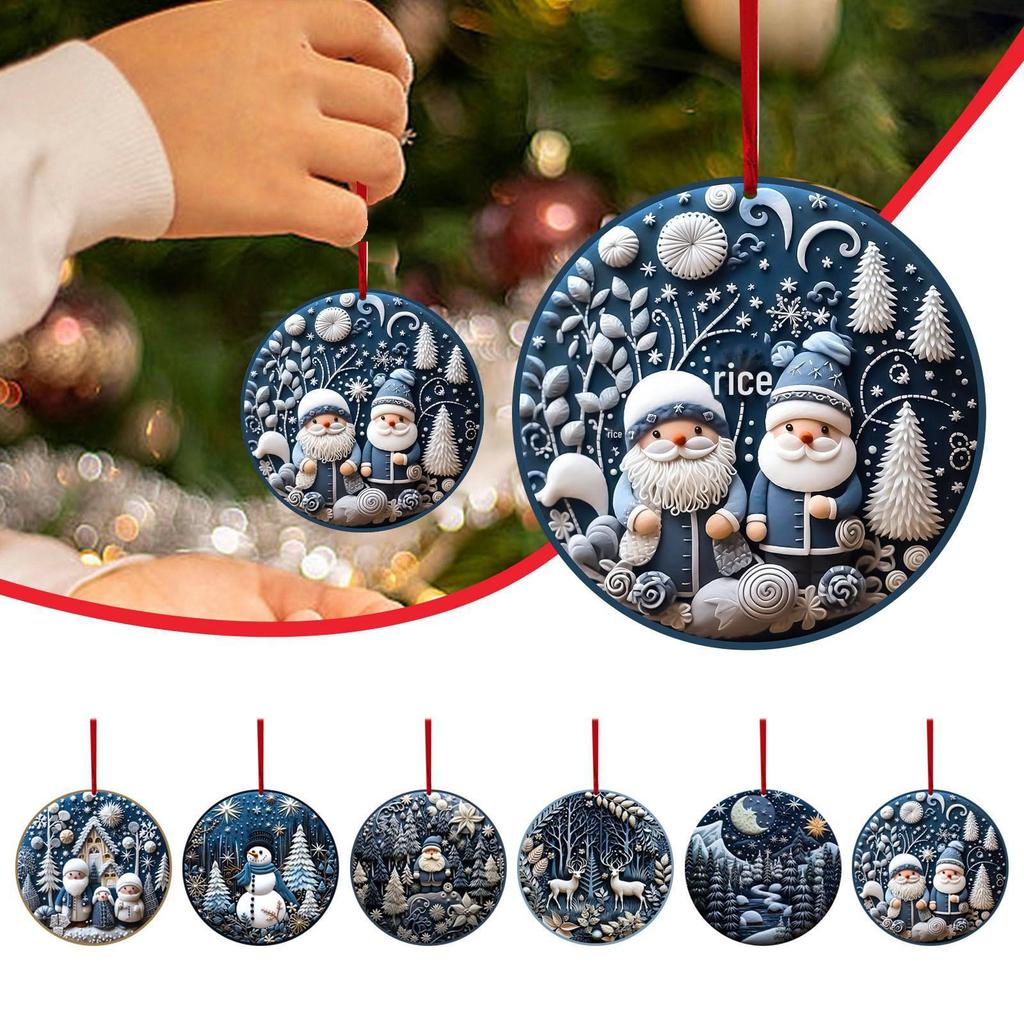 American Christmas Ornaments: Snowman, Elk, and Christmas Tree Decorations